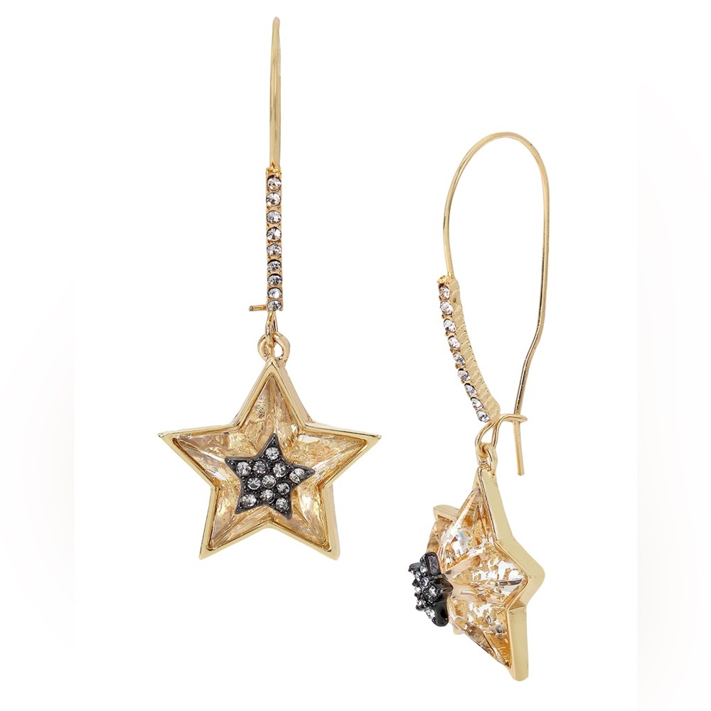BETSEY JOHNSON CELESTIAL PUNK STAR EARRINGS